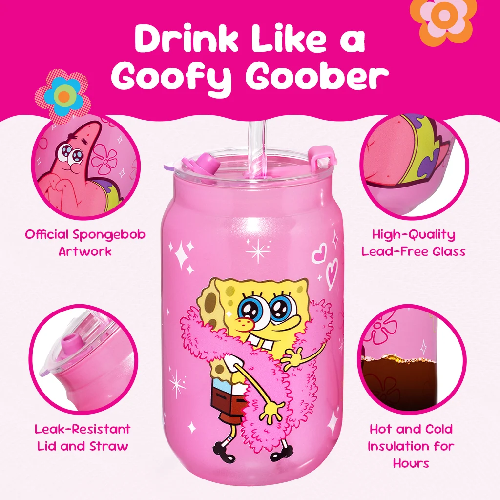SpongeBob SquarePants Drinking Glasses - Pink
