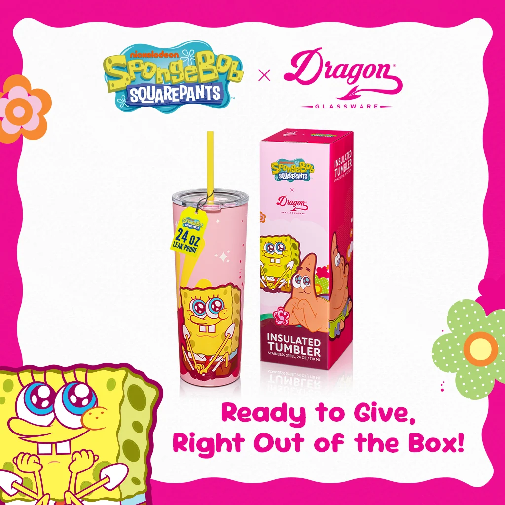 SpongeBob SquarePants Pink Tumbler - 24 oz