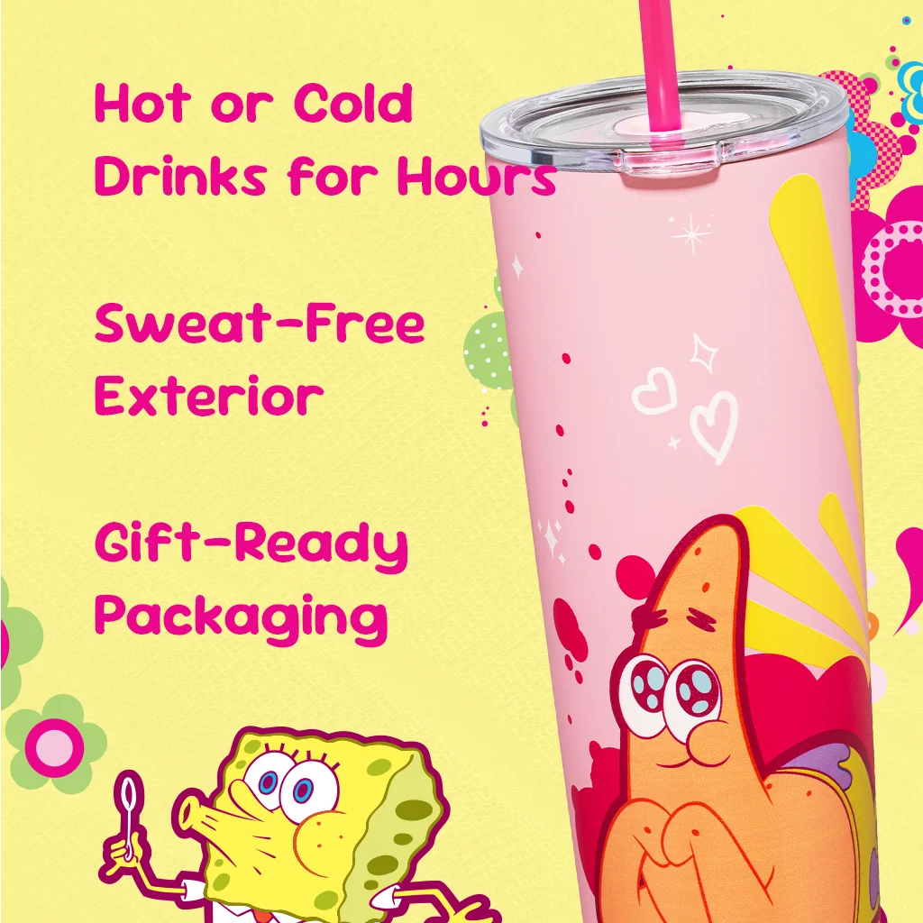 SpongeBob SquarePants Pink Tumbler - 24 oz