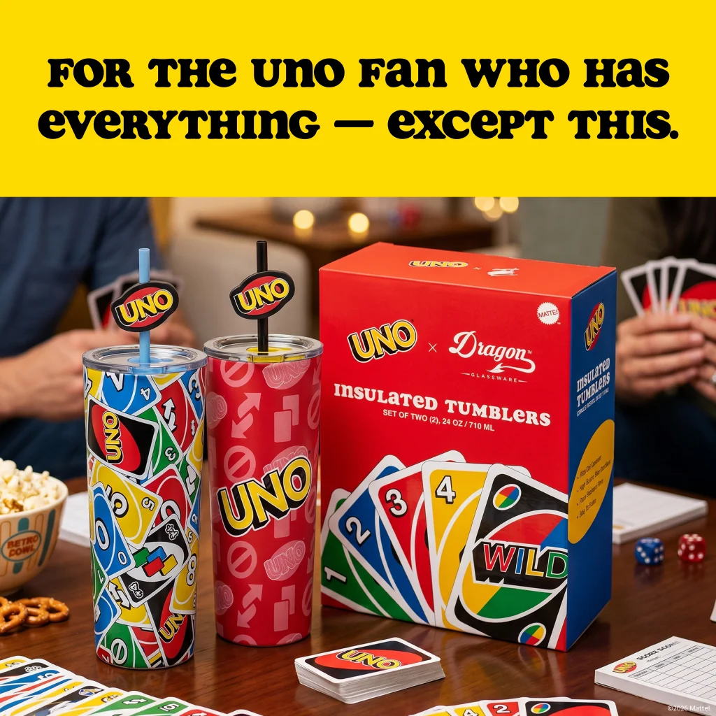 UNO 隨行杯 - 24 oz 兩件套（Mattel Creations）