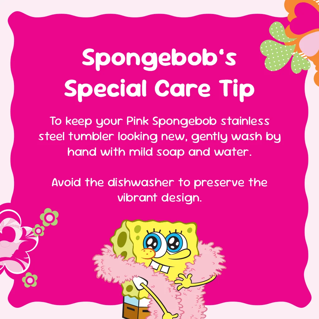 SpongeBob SquarePants Pink Tumbler - 24 oz