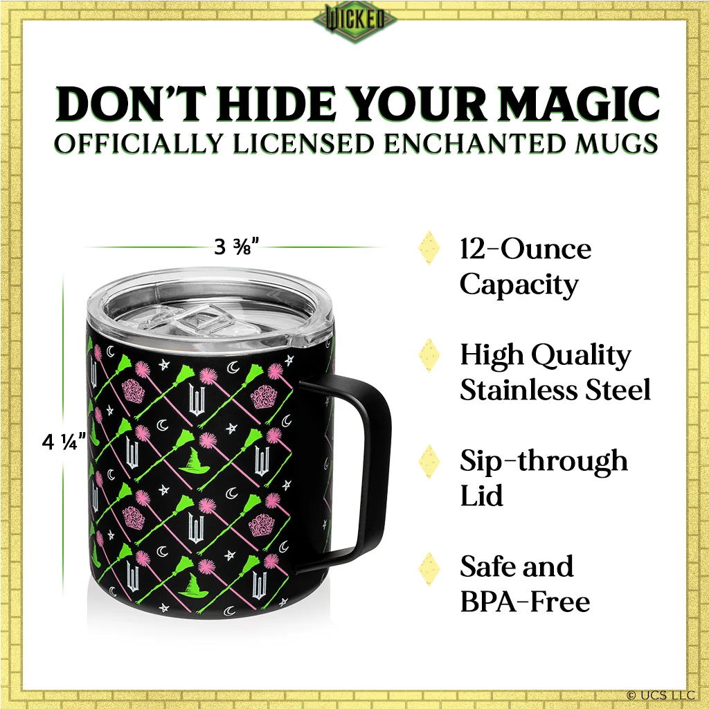 Wicked Black Stainless Steel Camp Mug - 12 oz