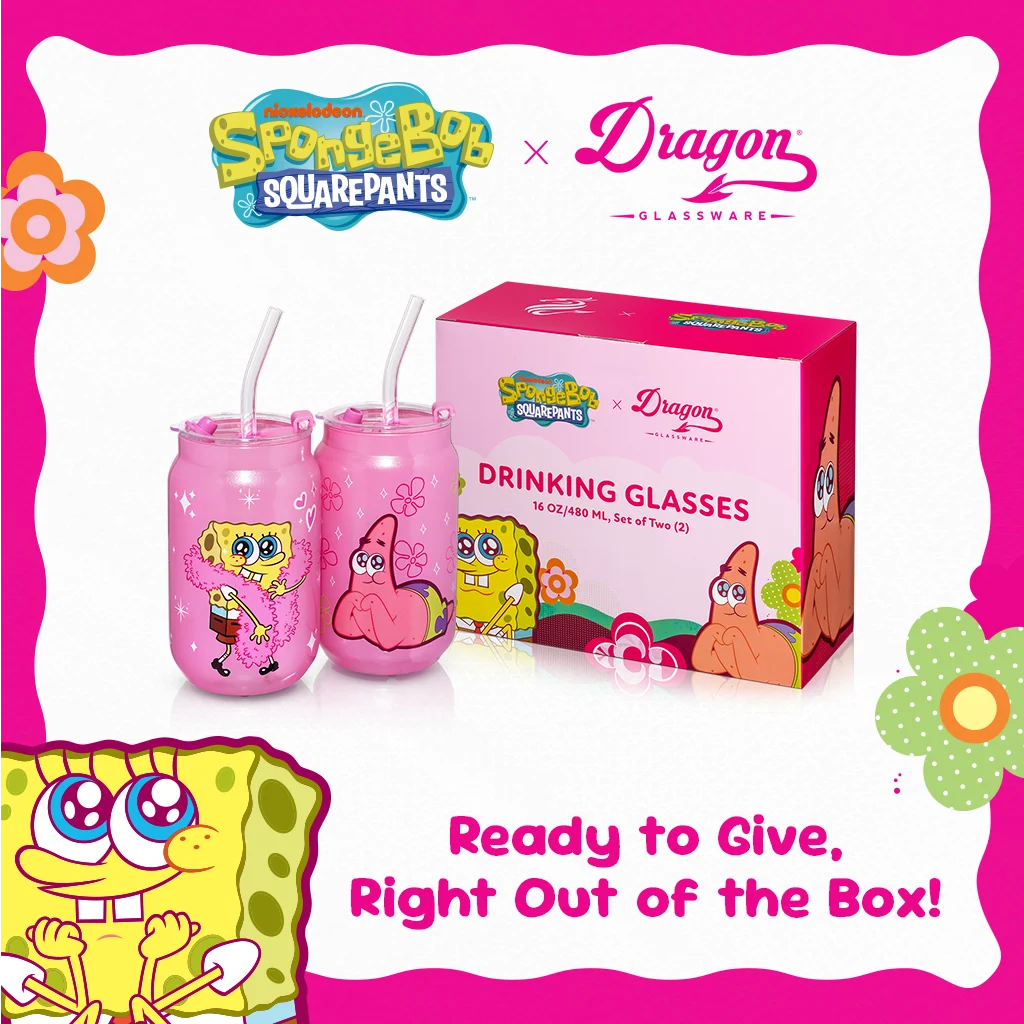 SpongeBob SquarePants Drinking Glasses - Pink